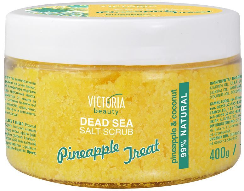 Esfoliante corporal e facial com sabor a ananás