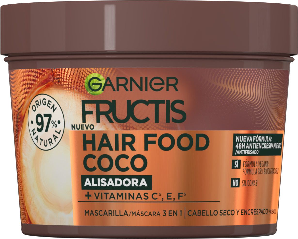 Garnier Fructis Hair Food Coco Mascarilla en Alisadora