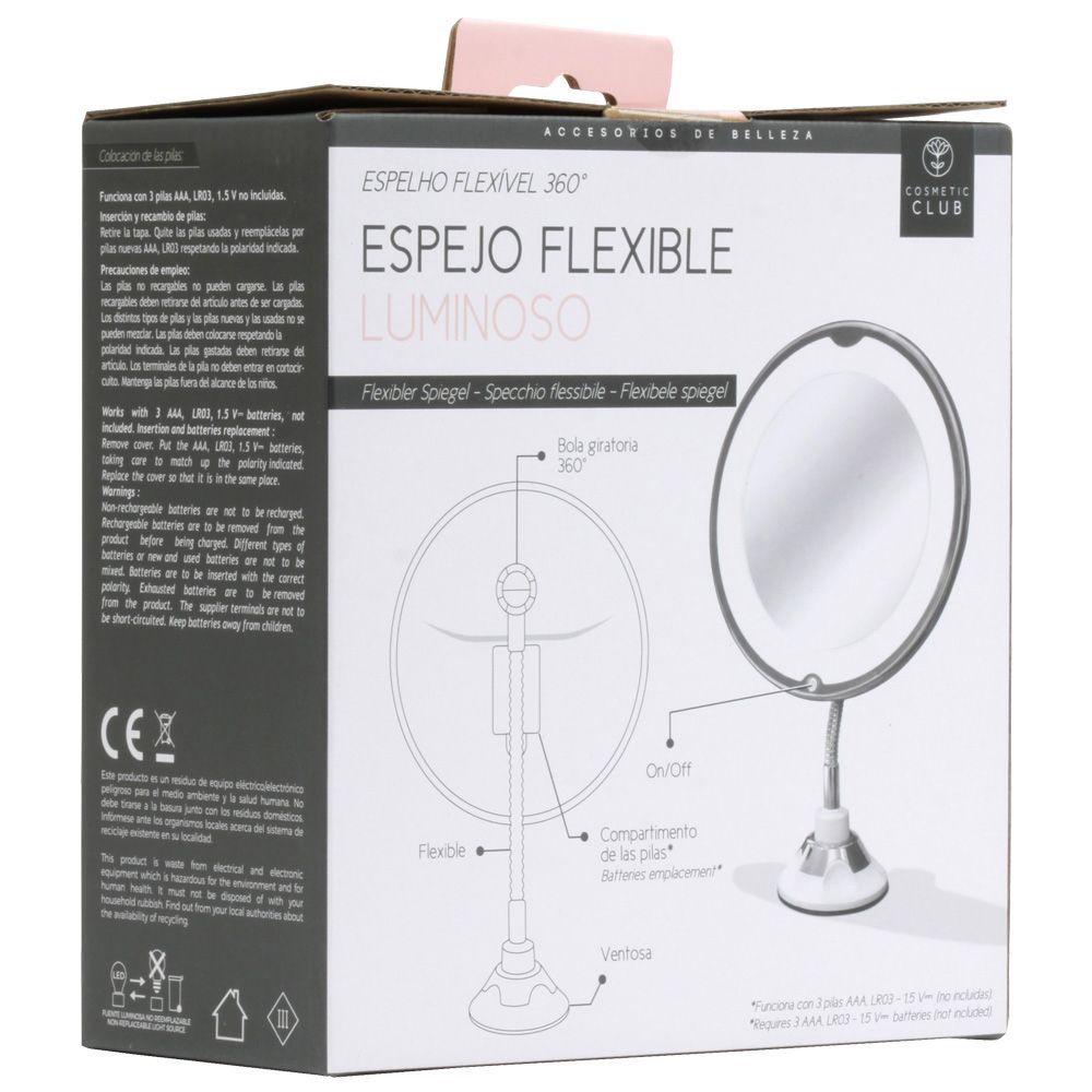 Cosmetic Club Espejo Led Flexible con Ventosa Perfumerias Primor 