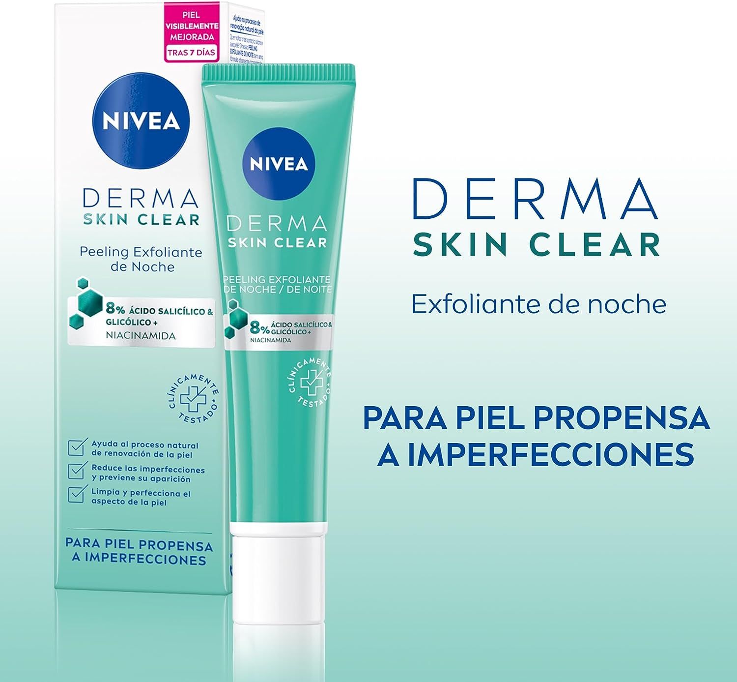 Nivea Derma Skin Clear Exfoliante Facial de Noche Perfumerias Primor