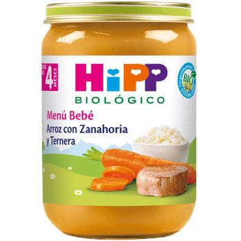 Tarrito de Arroz con Zanahoria y Ternera +4 Meses