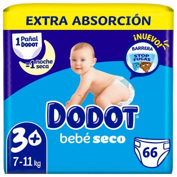 Fraldas Bebé Seco T3+ ( 7-11 kg)