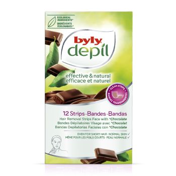 Tiras de chocolate para depilação facial