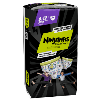 Cuecas Infantis Absorventes para Noite Ninjamas (idade 8-12)