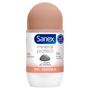 Desodorante Roll-On Natur Protect Piel Sensible 24h con Piedra de Alumbre