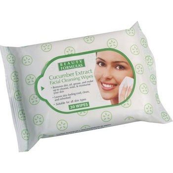 Toalhetes de limpeza facial com extrato de pepino