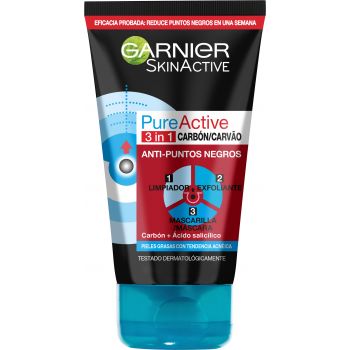 Produto de limpeza a carvão vegetal pure active 3 em 1