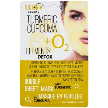 Máscara Facial detox com Curcuma + O2