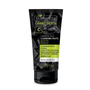 Pasta de limpeza facial Carbo Detox 3 em 1