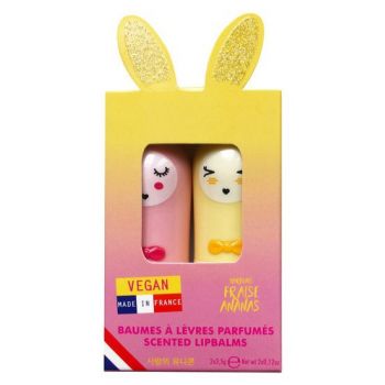 Conjunto de bálsamo labial perfumado Ananas