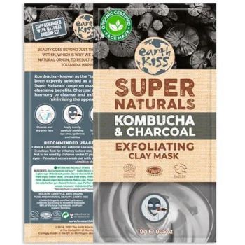 Earth Kiss Kombucha Máscara Esfoliante com Carvão Vegetal e Argila