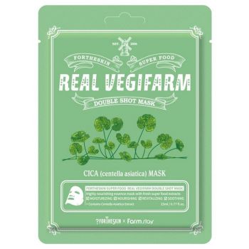 SUPER FOOD REAL VEGIFARM Mascarilla Facial de Centella Asiática