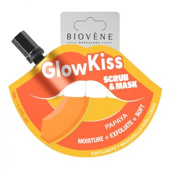 Esfoliante labial Glow Kiss e Máscara de papaia para os lábios