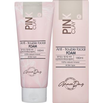 Espuma de limpeza Pink Clay Anti-Trouble