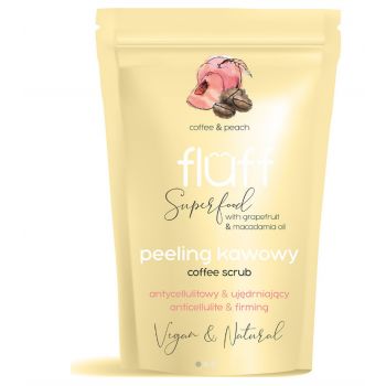 Esfoliante corporal de café e pêssego