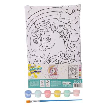 Conjunto de pintura com números em tela