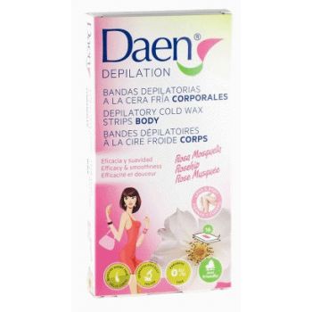 Bandas Depilatorias Corporales Cera Fría con Rosa Mosqueta