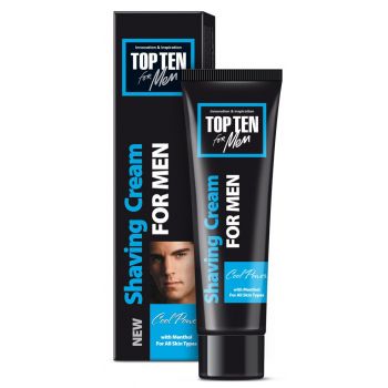 Top Ten for Men Creme de barbear Cool Power para homem