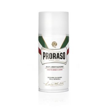 Proraso Chá de espuma de barbear pele sensível e papas de aveia para homem