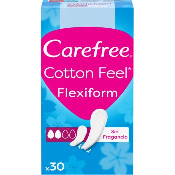 Cotton Feel Flexiform Pensos Diários Absorção Normal Sem Fragrância