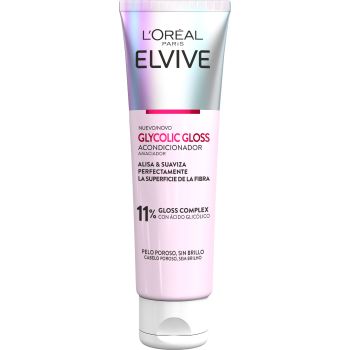 Elvive Acondicionador Glycolic Gloss Con Ácido Glicólico Cabello Suave Y Brillante