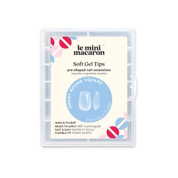 Soft Gel Tips Short Round Square Extensiones de Uñas de Gel 