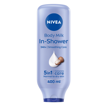 Leite suave debaixo do duche