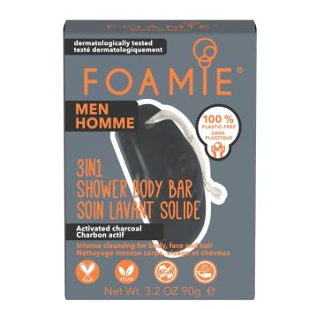 Gel de Ducha, Limpiador Facial y Champú Sólido 3in1 Hombre