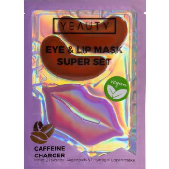 Caffeine Charger Kit Patches para Olhos e Lábios 