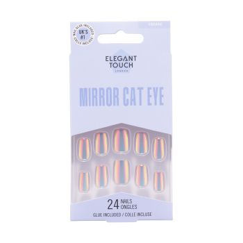 Unhas Postiças Mirror Cat Eye Square