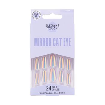 Unhas Postiças Mirror Cat Eye Coffin