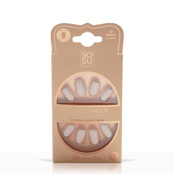 Salon Nails In Seconds Unhas postiças de marshmallow Salon Nails In Seconds Unhas postiças de marshmallow