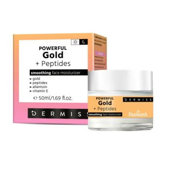 Dermiss Powerful Gold + Peptides Crema Facial Suavizante con Oro + Péptidos