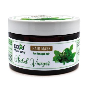 Máscara capilar de vinagre de ervas