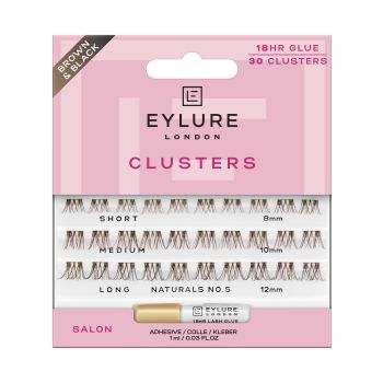 Pestañas Postizas Marrón/Negro Clusters