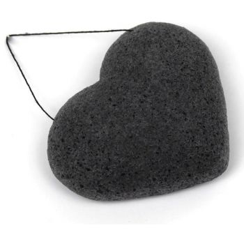 Esponja Corazón Carbón Bambú
