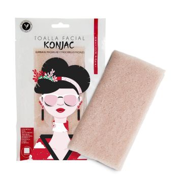 Toalla Facial Konjac Arcilla Rosa