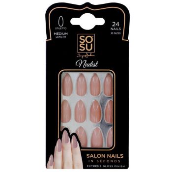 Unhas postiças Stiletto Nudist