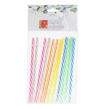 Conjunto de 12 palhinhas