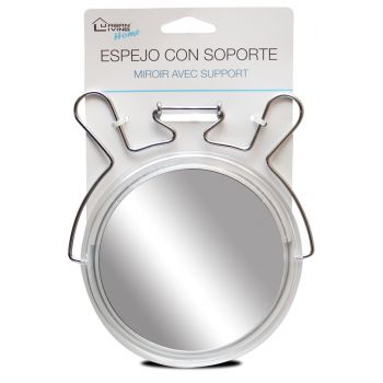 Espelho de banheiro com suporte