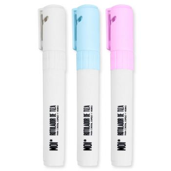 Conjunto de 3 Marcadores de Giz Apagáveis Conjunto de 3 Marcadores de Giz Apagáveis