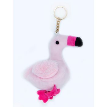 Chaveiro mini Peluche Flamenco Rosa