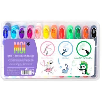 Conjunto de 24 Ceras em Gel para Aquarela