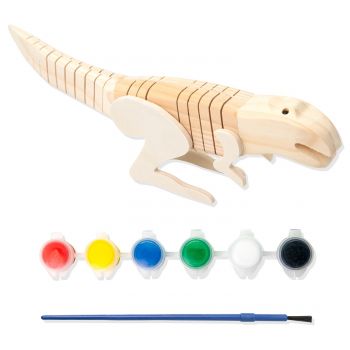 Dinossauro de madeira para pintar