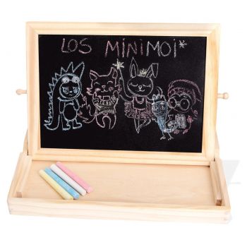 Quadro-negro de madeira de dupla face