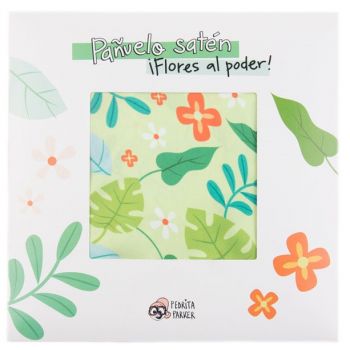 Lenço de cetim com flores Lenço de cetim com flores