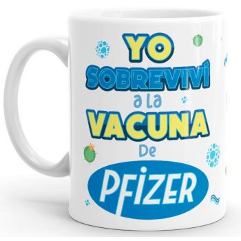 Eu sobrevivi à caneca Pfizer Eu sobrevivi à caneca Pfizer