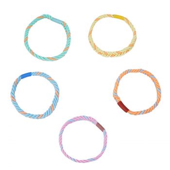 Set 5 Gomas Trenzadas Multicolor