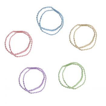 Set 5 Gomas Doble Trenza Multicolor