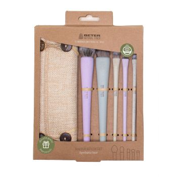 Estuche Manta 5 Brochas Natural Fiber
